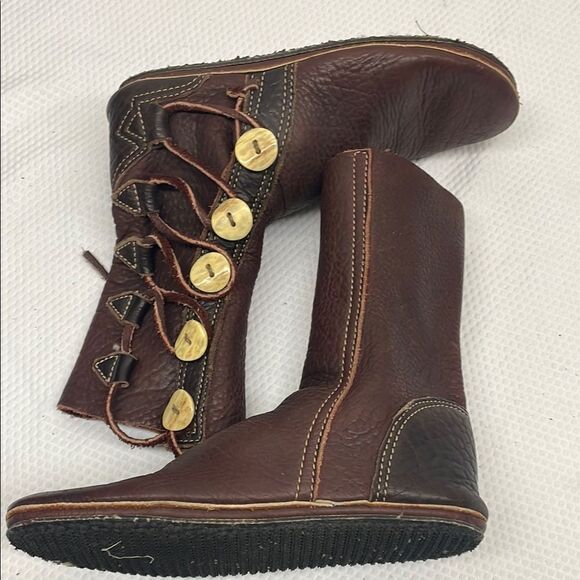 Bald Mountain Hand Crafted Renaissance Brown Leather Boots - Picture 3 of 12